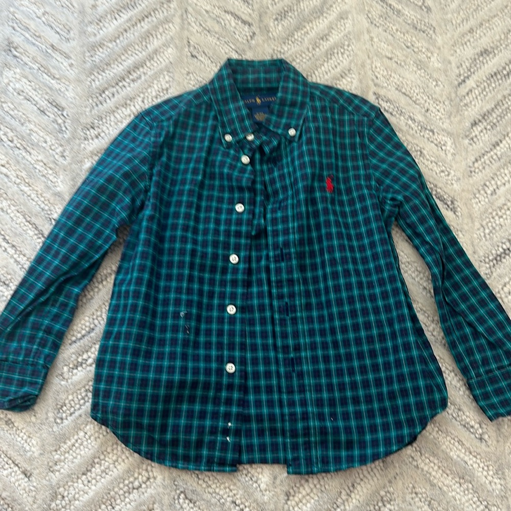 Ralph Lauren kids plaid button down